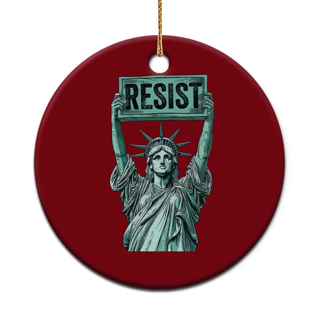 Statue of Liberty Resist Ceramic Ornament Retro TS02 1pc Red Print Your Wear