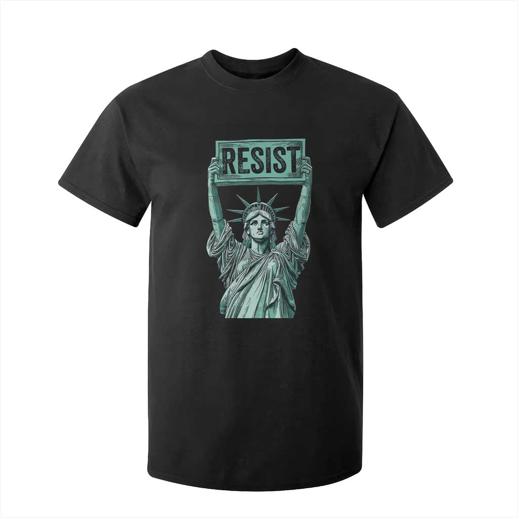 Statue of Liberty Resist T Shirt For Kid Retro TS02 Black Print Your Wear