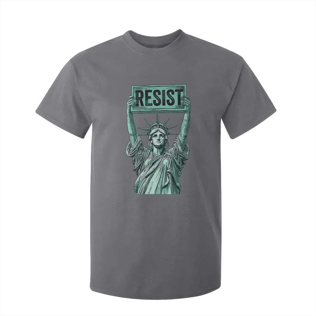 Statue of Liberty Resist T Shirt For Kid Retro TS02 Charcoal Print Your Wear