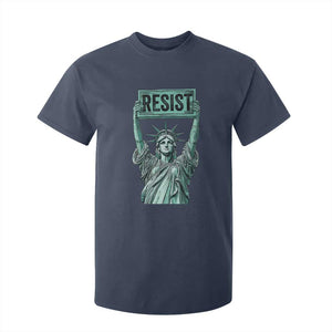 Statue of Liberty Resist T Shirt For Kid Retro TS02 Navy Print Your Wear