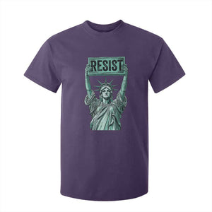 Statue of Liberty Resist T Shirt For Kid Retro TS02 Purple Print Your Wear