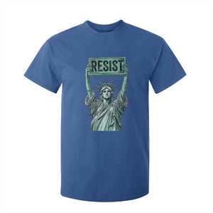 Statue of Liberty Resist T Shirt For Kid Retro TS02 Royal Blue Print Your Wear