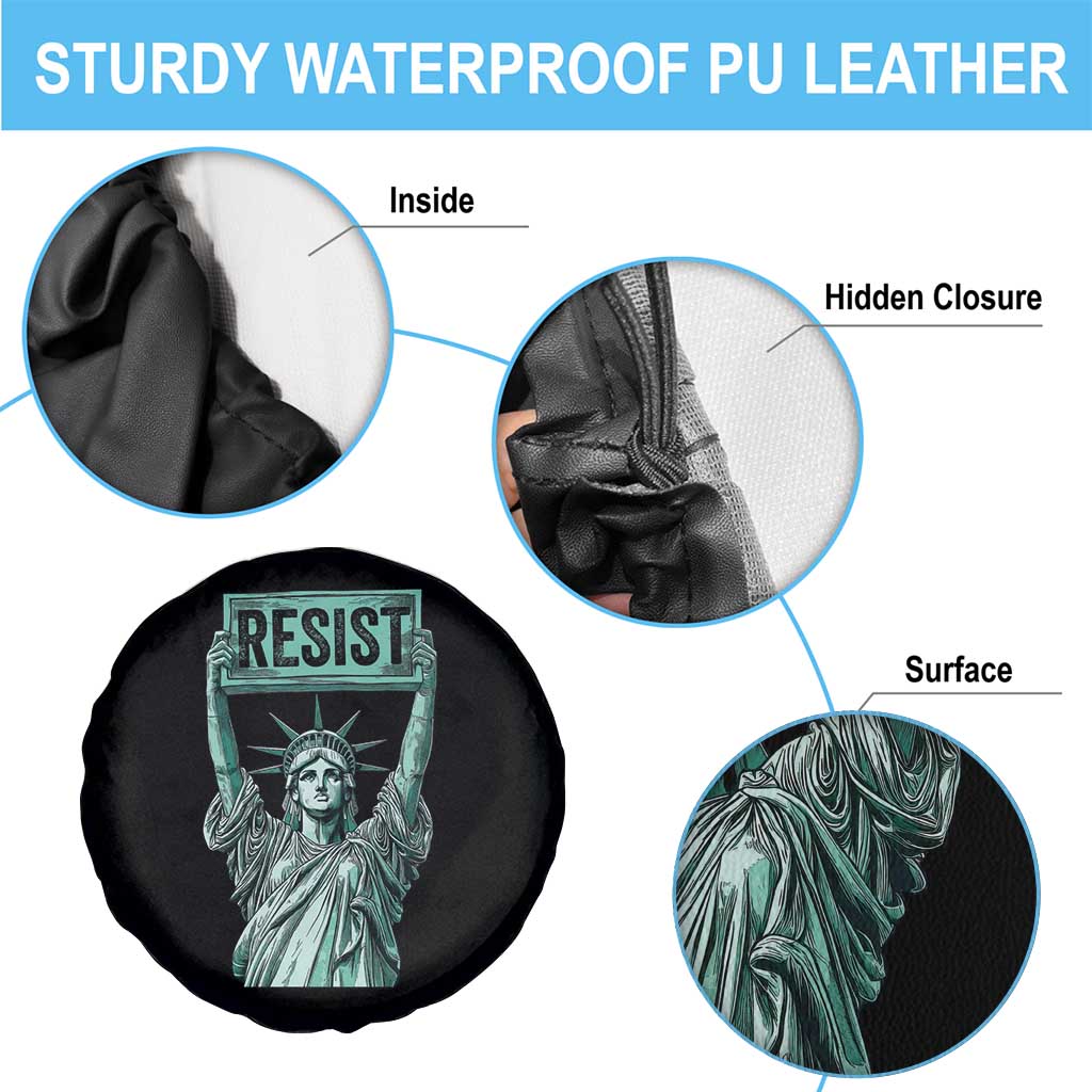 Statue of Liberty Resist Spare Tire Cover Retro TS02 Print Your Wear