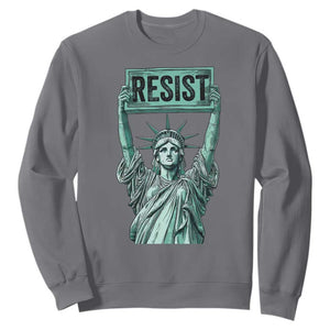 Statue of Liberty Resist Sweatshirt Retro TS02 Charcoal Print Your Wear