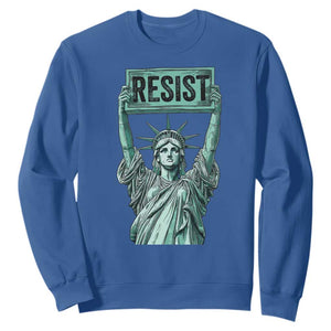 Statue of Liberty Resist Sweatshirt Retro TS02 Royal Blue Print Your Wear