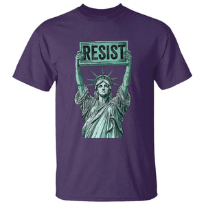 Statue of Liberty Resist T Shirt Retro TS02 Purple Print Your Wear