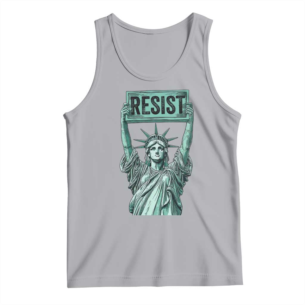 Statue of Liberty Resist Tank Top Retro TS02 Athletic Heather Print Your Wear