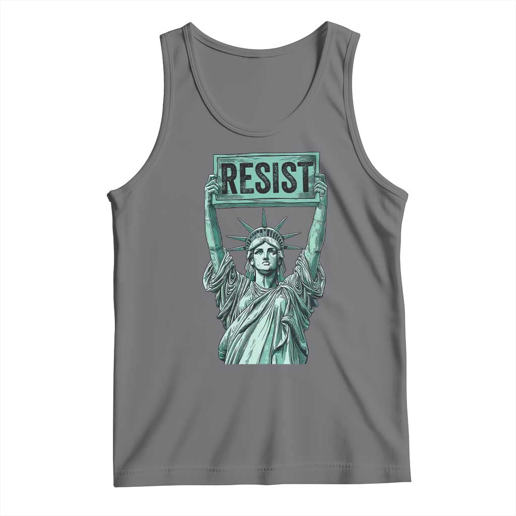 Statue of Liberty Resist Tank Top Retro TS02 Black Heather Print Your Wear