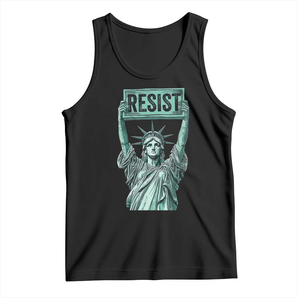 Statue of Liberty Resist Tank Top Retro TS02 Black Print Your Wear