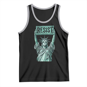 Statue of Liberty Resist Tank Top Retro TS02 Black Athletic Heather Print Your Wear
