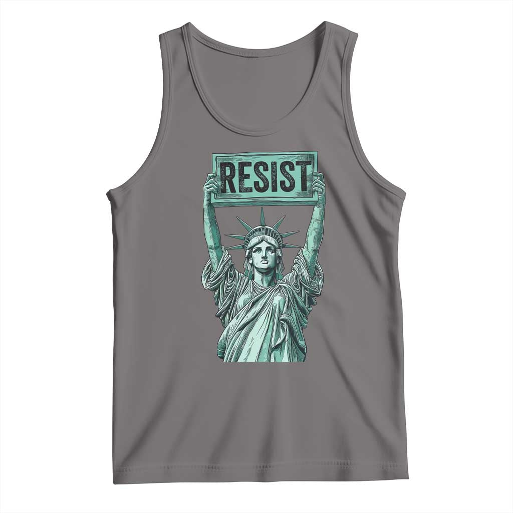 Statue of Liberty Resist Tank Top Retro TS02 Deep Heather Print Your Wear