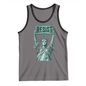 Statue of Liberty Resist Tank Top Retro TS02 Deep Heather Black Print Your Wear