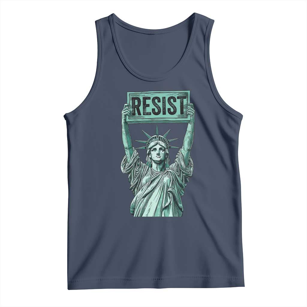 Statue of Liberty Resist Tank Top Retro TS02 Navy Print Your Wear