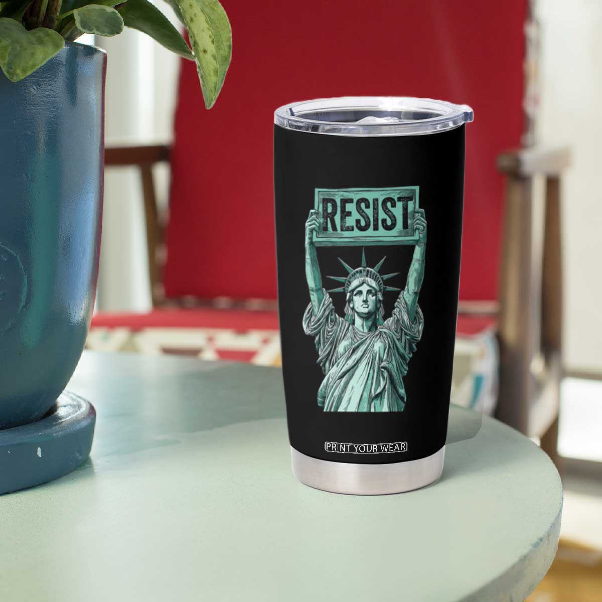 Statue of Liberty Resist Tumbler Cup Retro TS02 Print Your Wear