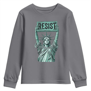 Statue of Liberty Resist Youth Sweatshirt Retro TS02 Charcoal Print Your Wear