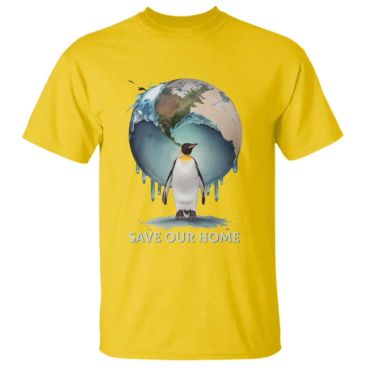 Earth Day T Shirt Animal Wildlife Conservation Penguin Save Our Home Earth Day TS02 Daisy Printyourwear