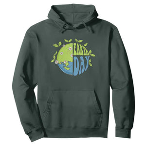 Earth Day Hoodie Earth Day Raise Environmental Crisis Awareness Go Planet TS02 Dark Forest Green Printyourwear