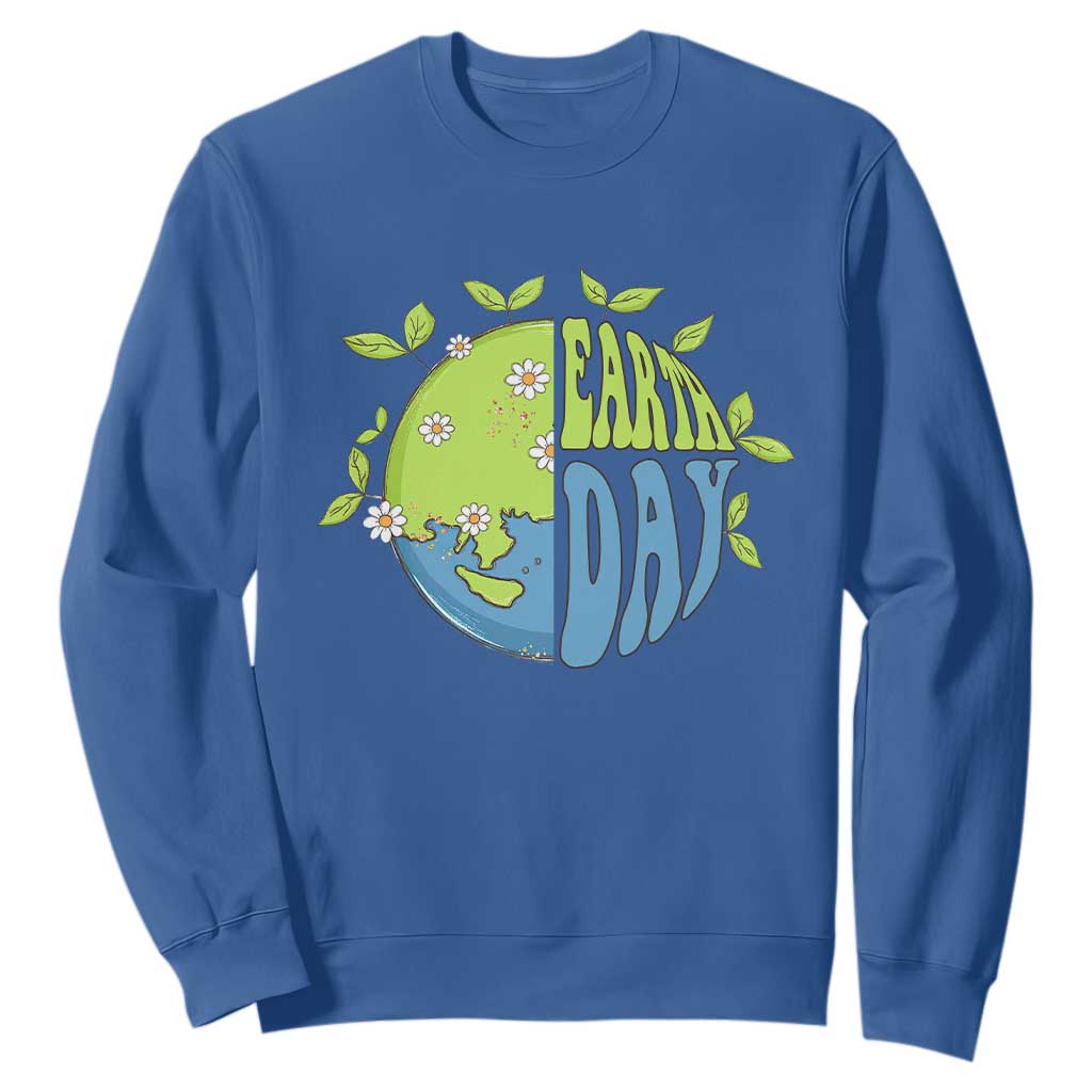 Earth Day Sweatshirt Earth Day Raise Environmental Crisis Awareness Go Planet TS02 Royal Blue Printyourwear