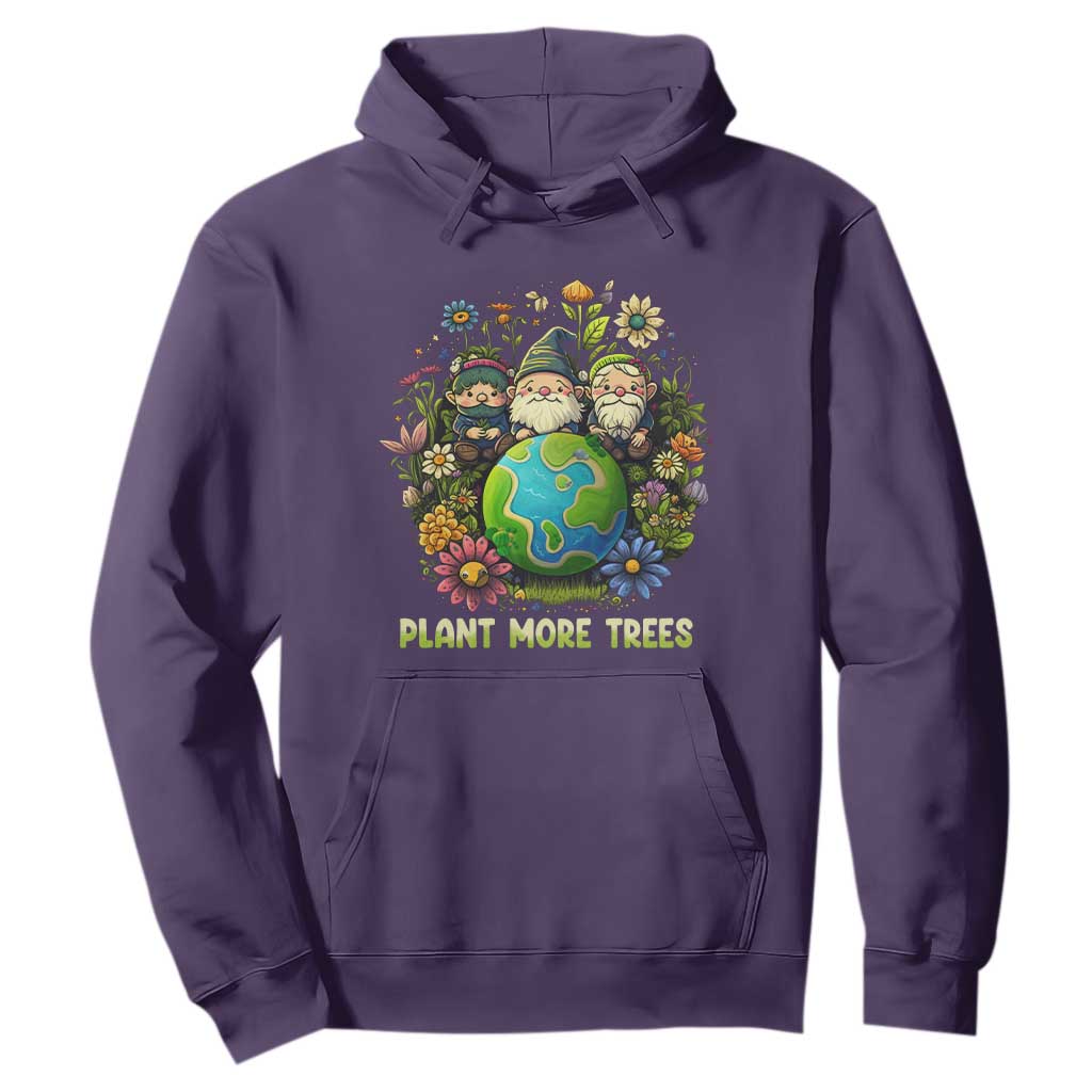 Earth Day Hoodie Plant More Trees Go Green Go Planet Happy Earth Day Gnomes TS02 Purple Printyourwear