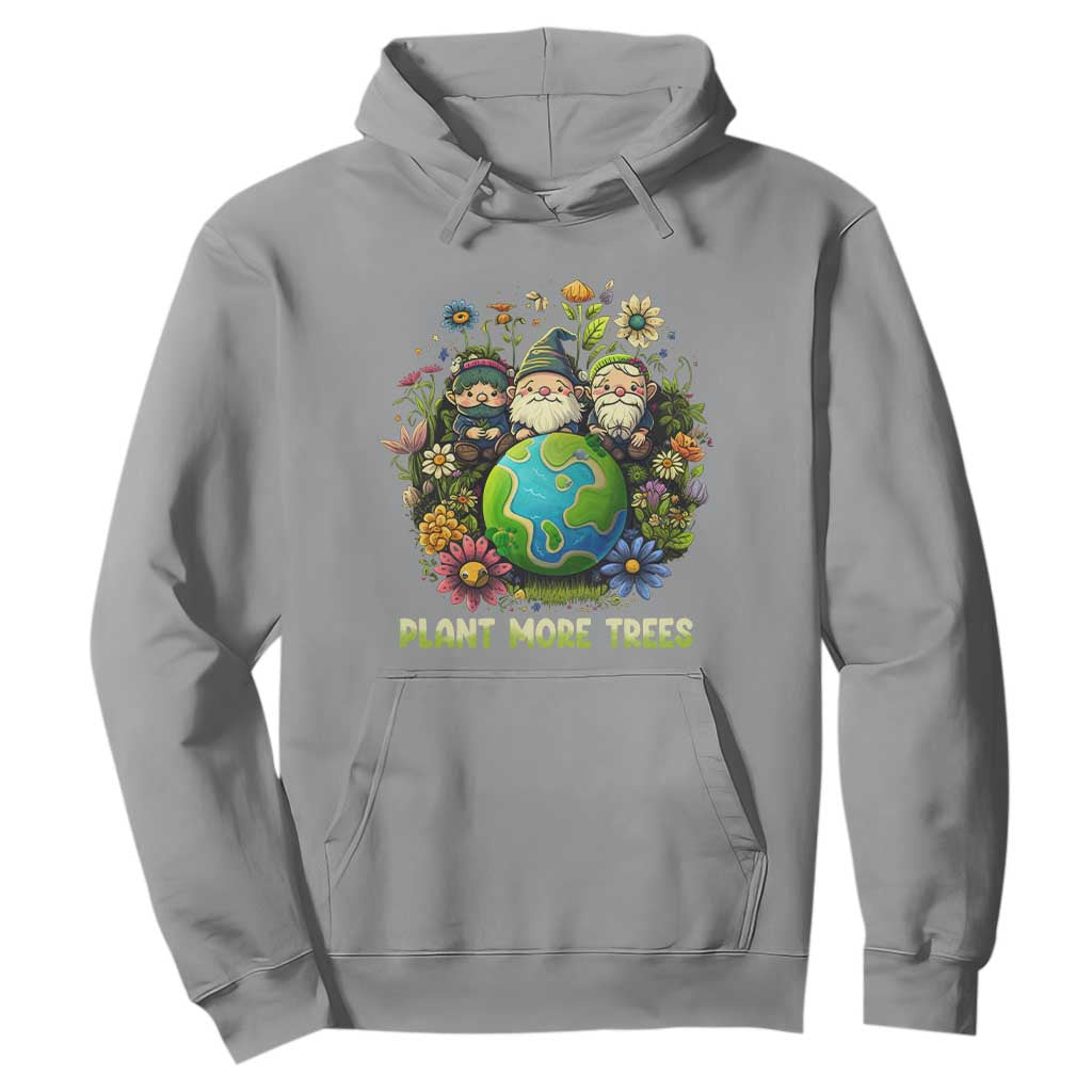 Earth Day Hoodie Plant More Trees Go Green Go Planet Happy Earth Day Gnomes TS02 Sport Gray Printyourwear