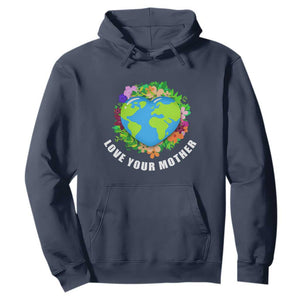 Earth Day Hoodie Love Your Mother Go Planet Go Green Earth Heart TS02 Navy Printyourwear