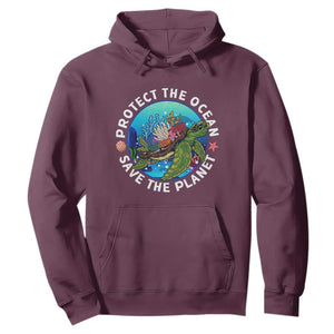 Ocean Day Hoodie Protect The Ocean Save The Planet Earth Day TS02 Maroon Printyourwear