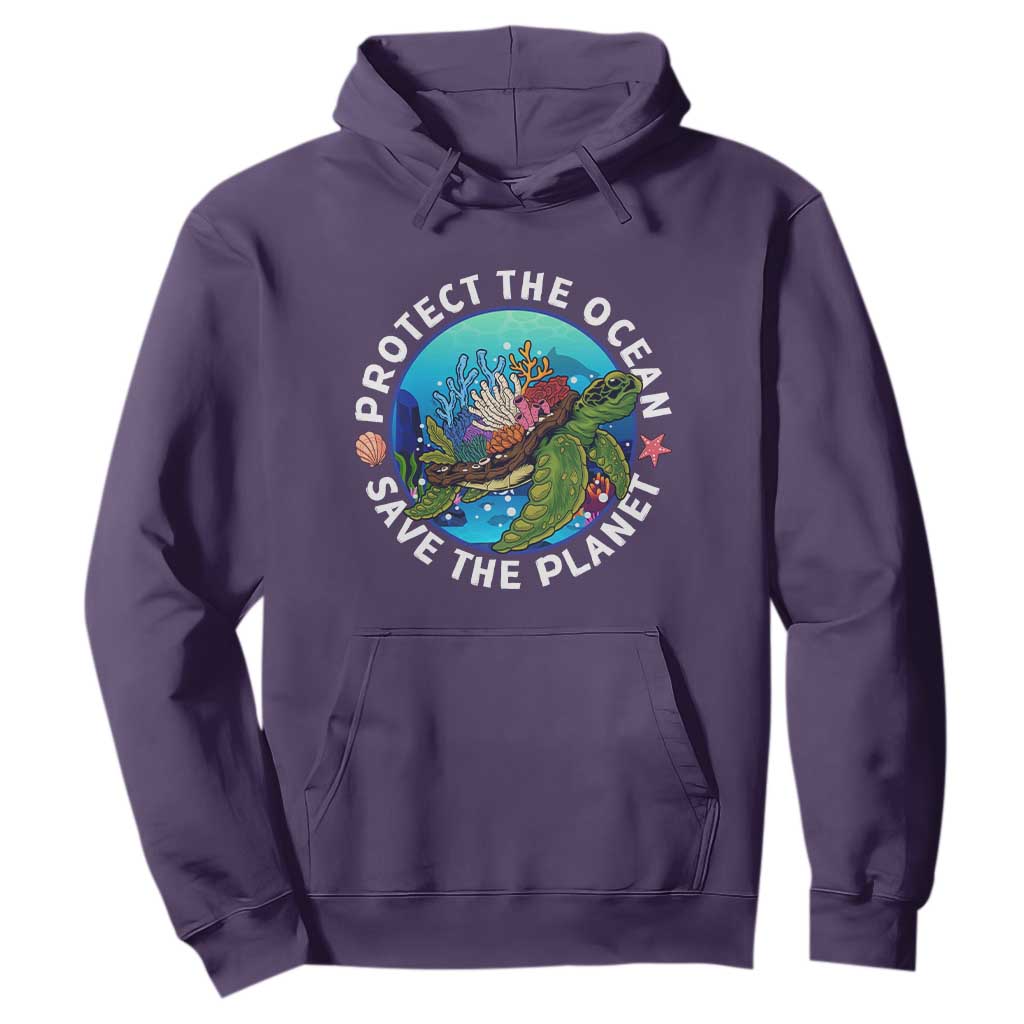 Ocean Day Hoodie Protect The Ocean Save The Planet Earth Day TS02 Purple Printyourwear
