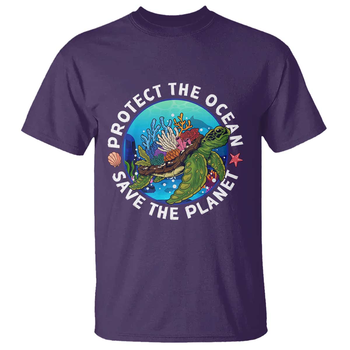 Ocean Day T Shirt Protect The Ocean Save The Planet Earth Day TS02 Purple Printyourwear