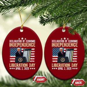 Trump Tariffs Chart Ceramic Ornament Declaration of Economic Independence Liberation Day 2025 TS02 Print Your Wear