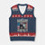 Trump Tariffs Chart V-Neck Knit Sweater Vest Declaration of Economic Independence Liberation Day 2025 TS02 Navy Red Print Your Wear