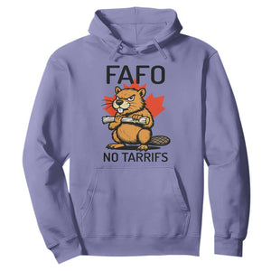 No Tariffs Canada Hoodie Never 51st State Canadian Beaver TS02 Violet Print Your Wear
