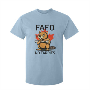No Tariffs Canada T Shirt For Kid Never 51st State Canadian Beaver TS02 Light Blue Print Your Wear