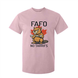 No Tariffs Canada T Shirt For Kid Never 51st State Canadian Beaver TS02 Light Pink Print Your Wear