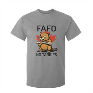No Tariffs Canada T Shirt For Kid Never 51st State Canadian Beaver TS02 Sport Gray Print Your Wear
