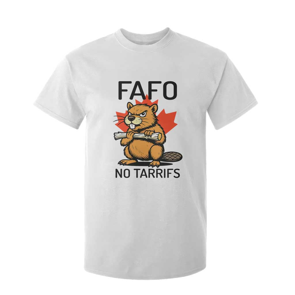 No Tariffs Canada T Shirt For Kid Never 51st State Canadian Beaver TS02 White Print Your Wear