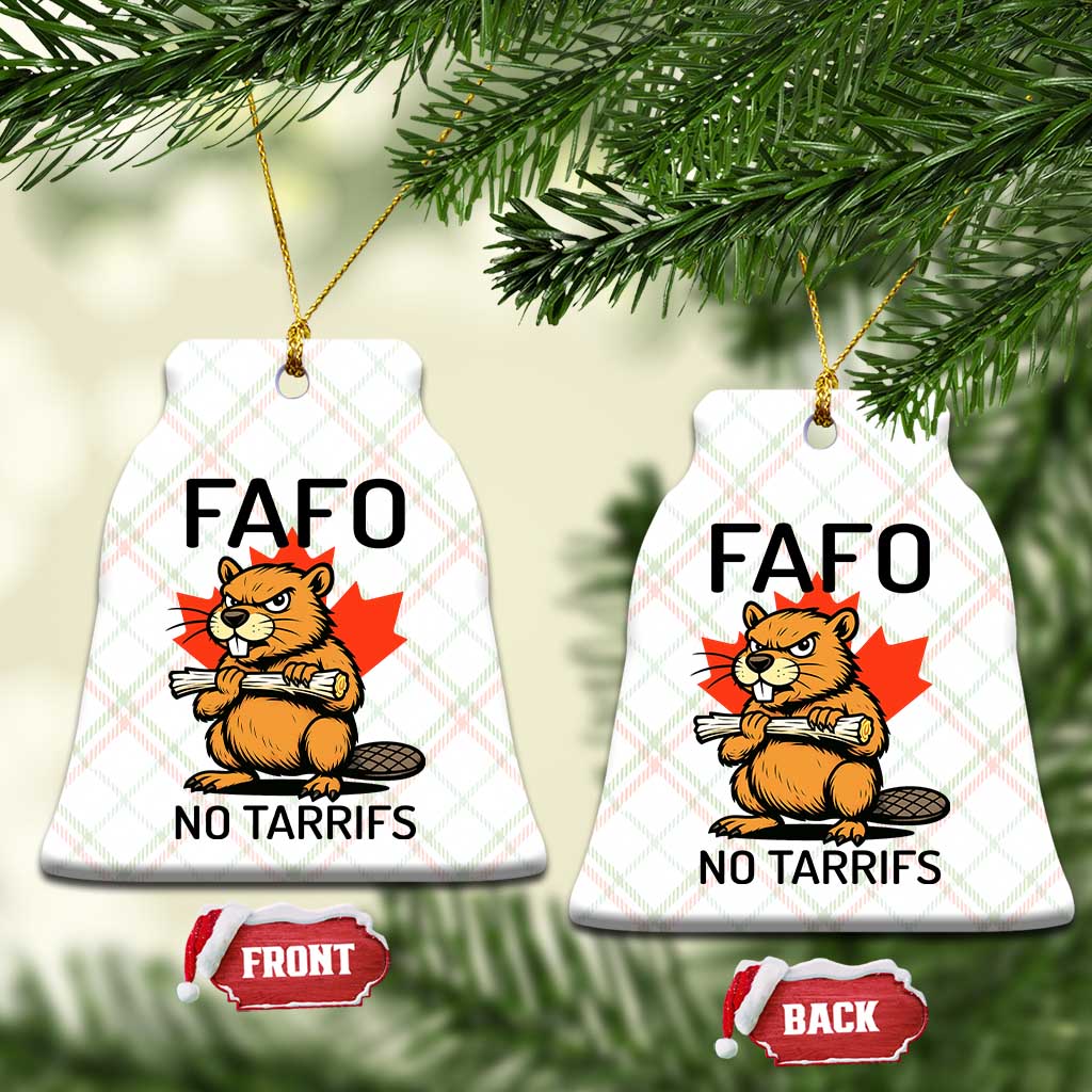 No Tariffs Canada Ceramic Ornament Never 51st State Canadian Beaver TS02 Print Your Wear
