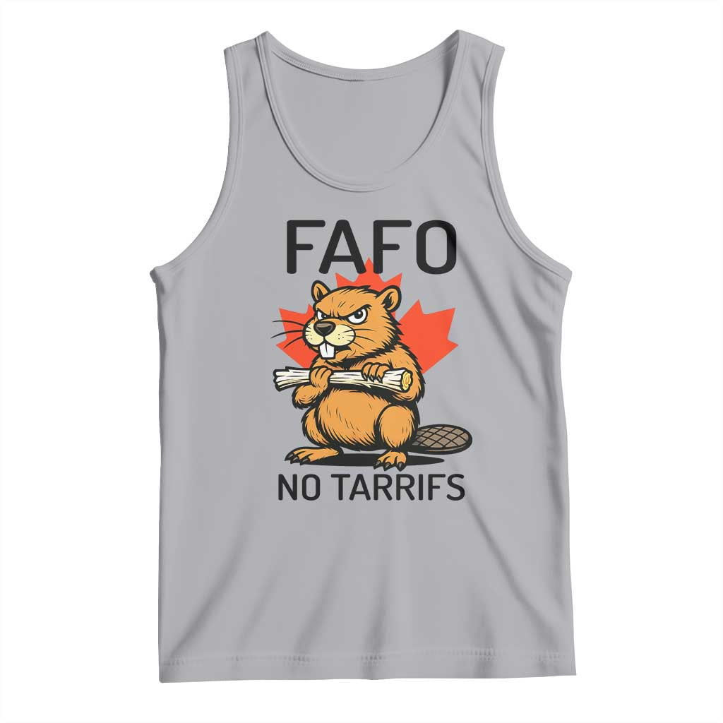 No Tariffs Canada Tank Top Never 51st State Canadian Beaver TS02 Athletic Heather Print Your Wear