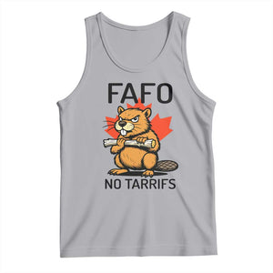 No Tariffs Canada Tank Top Never 51st State Canadian Beaver TS02 Athletic Heather Print Your Wear
