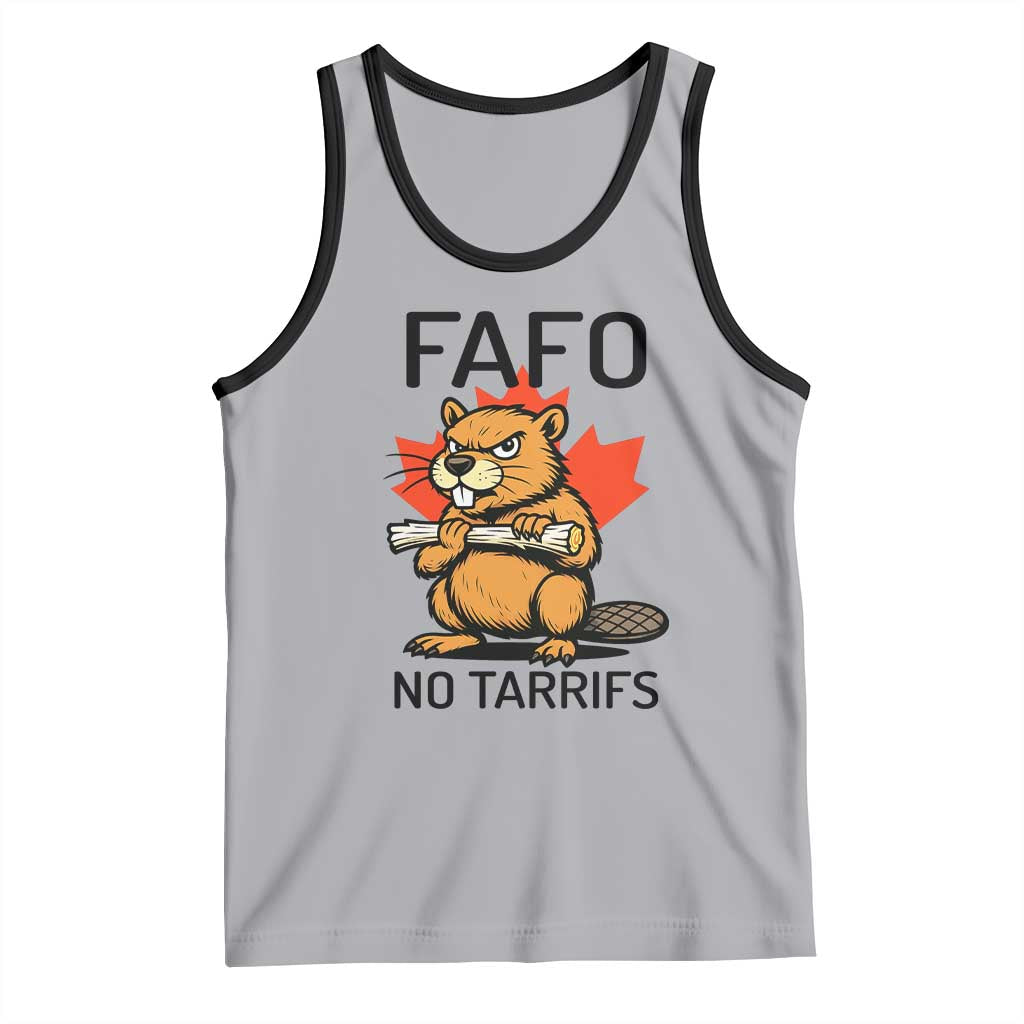 No Tariffs Canada Tank Top Never 51st State Canadian Beaver TS02 Athletic Heather Black Print Your Wear