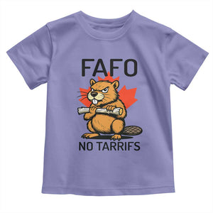 No Tariffs Canada Toddler T Shirt Never 51st State Canadian Beaver TS02 Violet Print Your Wear