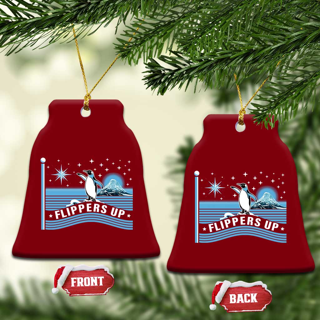 Funny Penguin Resist Ceramic Ornament Heard Island Flippers Up I Stand With Penguins TS02 Print Your Wear