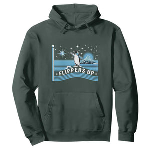 Funny Penguin Resist Hoodie Heard Island Flippers Up I Stand With Penguins TS02 Dark Forest Green Print Your Wear