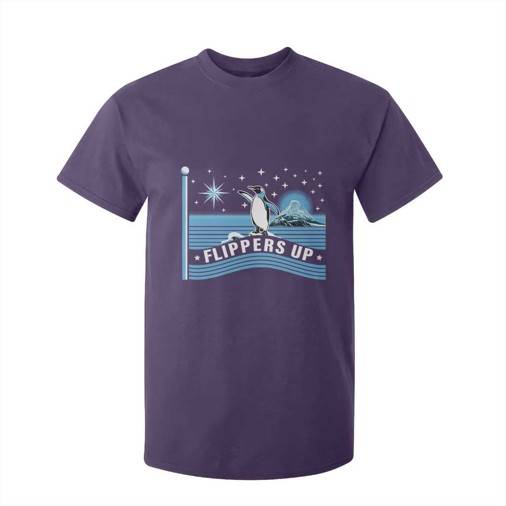 Funny Penguin Resist T Shirt For Kid Heard Island Flippers Up I Stand With Penguins TS02 Purple Print Your Wear