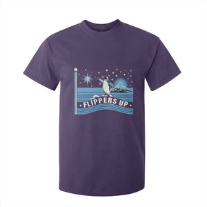 Funny Penguin Resist T Shirt For Kid Heard Island Flippers Up I Stand With Penguins TS02 Purple Print Your Wear