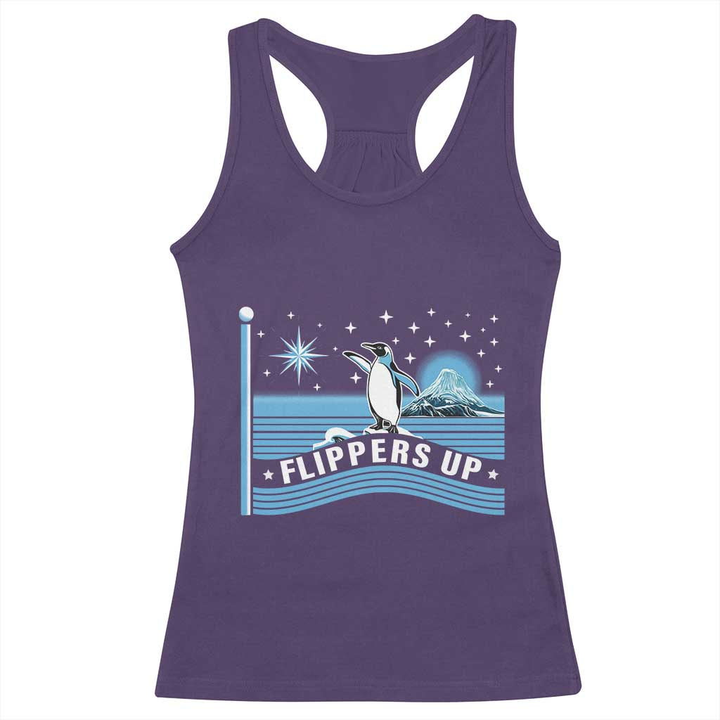 Funny Penguin Resist Racerback Tank Top Heard Island Flippers Up I Stand With Penguins TS02 Purple Print Your Wear