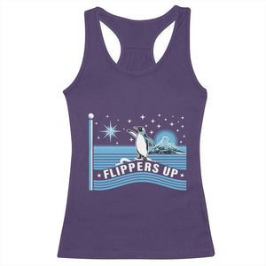 Funny Penguin Resist Racerback Tank Top Heard Island Flippers Up I Stand With Penguins TS02 Purple Print Your Wear