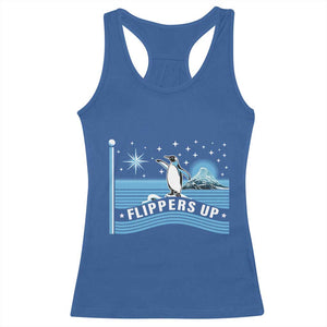 Funny Penguin Resist Racerback Tank Top Heard Island Flippers Up I Stand With Penguins TS02 Royal Blue Print Your Wear