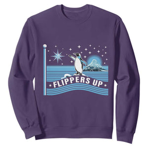 Funny Penguin Resist Sweatshirt Heard Island Flippers Up I Stand With Penguins TS02 Purple Print Your Wear