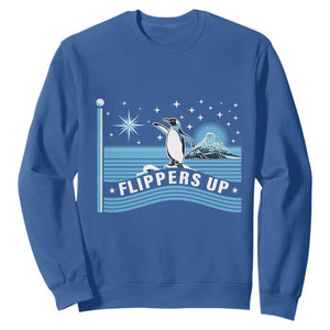 Funny Penguin Resist Sweatshirt Heard Island Flippers Up I Stand With Penguins TS02 Royal Blue Print Your Wear