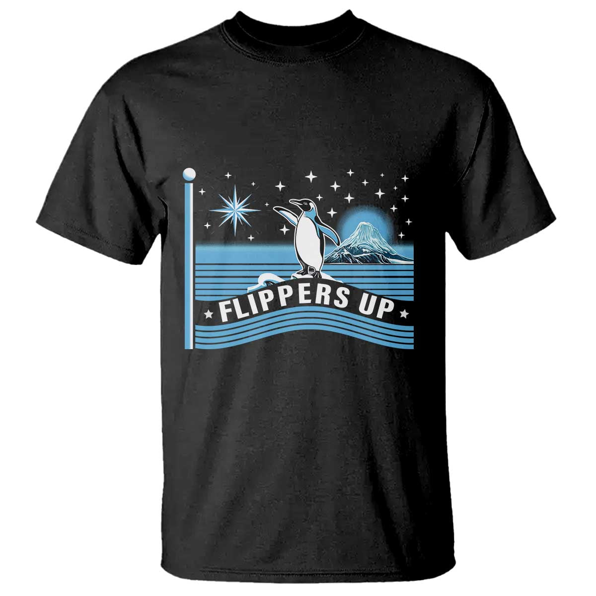 Funny Penguin Resist T Shirt Heard Island Flippers Up I Stand With Penguins TS02 Black Print Your Wear